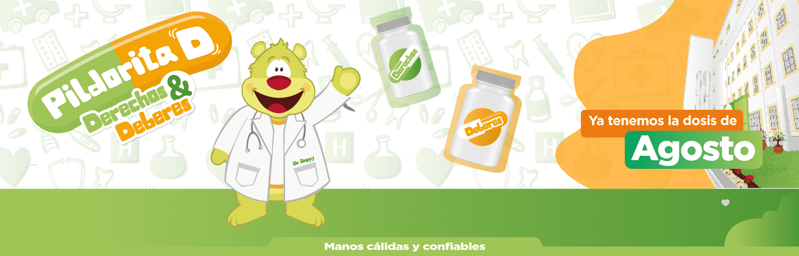Pildorita-agosto Este es el nuevo código de colores para la segregación de residuos que utilizaremos en el Hospital